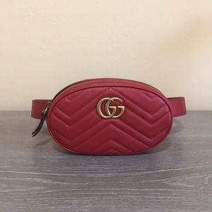 Gucci Marmont Belt Bag (Red, size 75/30)
